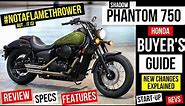 New Honda Shadow Phantom 750 Review: Specs, Changes + Exhaust FLAMES! | VT750 Cruiser Motorcycle