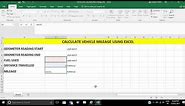 Calculate your vehicle mileage using Microsoft Excel