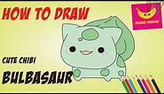 How to draw cute chibi bulbasaur (banana drawing)