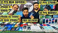 Cheap iPhone Sale 12 Pro 27999/- 11 ₹4999/- Xs 11499/- 14 pro 81k S20+ 12999/- Second hand iphone