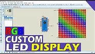 How To Make Large RGB LED Display | Pixel Neon LED WS2812B | Proteus Project