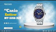 Casio Quartz Watch MTP-1335D-2A2V in Silver Steel Chain & Blue Analog Dial Review
