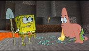 Spongebob and Patrick find diamonds in Minecraft