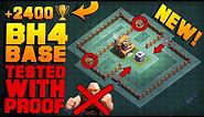 BEST Builder Hall 4 Base w/ PROOF! MUST SEE! | NEW CoC BH4 ANTI GIANT Builder Base | Clash of Clans