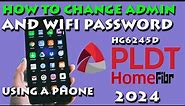 HOW TO CHANGE WIFI PASSWORD AND NAME of PLDT HOME FIBR USING PHONE 2024