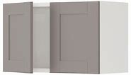ENHET wall cabinet with doors, white/gray frame, 24x123/4x15" - IKEA
