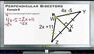 Perpendicular Bisectors: Examples (Basic Geometry Concepts)