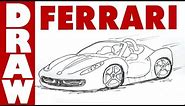 How to Draw a Ferrari 458 Spyder