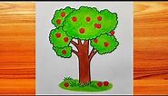 How to Draw an Apple Tree | Art of Kala