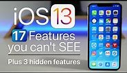 iOS 13 - New Features you can't see and more hidden updates