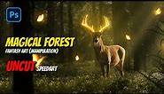 Deer in a Magical Forest Fantasy Photo Manipulation