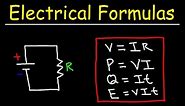 Electrical Formulas - Basic Electricity For Beginners