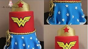 Wonder Woman Comic Book Style Cake Tutorial