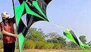 Giant Delta Kite for Adults, Comes with 3D Spinning Kite Tail, Large Kites for Kids and Adults Over 10 for Ages Huge Single Line Beach Kite