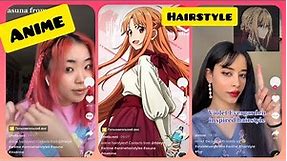 Anime Hairstyles Copying #3 TikTok Compilation 🌼 I want to look like anime