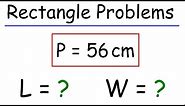 How To Find The Length and Width of a Rectangle Given The Perimeter