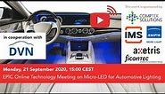 EPIC Online Technology Meeting on Micro-LED for Automotive (in cooperation with DVN)