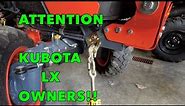 Best Tie Down Brackets for the Kubota LX Tractor? Secure Your Tractor to a Trailer Safer and Easier
