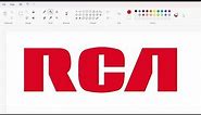 How to draw the RCA Corporation logo using MS Paint | How to draw on your computer