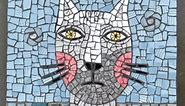 “ Grumpy Cat” grouted and finished (stepping stone 12/12 inches ) #mosaic #mosaicart #cat #grumpycat #mosaicartist | Judit Dan