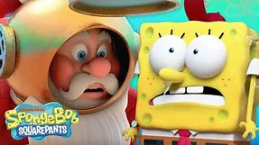 SpongeBob is SCARED of Santa Claus! 😬 | “The Ho! Ho! Horror!” Full Scene | Kamp Koral