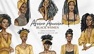 Watercolor African-American Women, an Illustration by CrystalinaShop