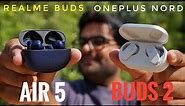 realme Buds Air 5 VS OnePlus Nord Buds 2 Earbuds Detailed comparison ⚡⚡