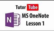 Mind Luster - Learn MS OneNote Tutorial Lesson 1 OneNote Interface