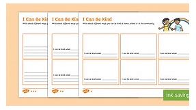 I Can Be Kind Differentiated Worksheets