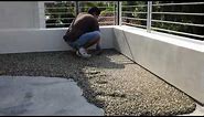 pebbletec floor system installation by: STONE DESIGNS,