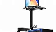 Greenstell TV Stand with Power Outlet, Mobile Cart on Wheels for 23-60 inch LED LCD Flat Curved Panel Screen TVs, up to 88 lbs, Height Adjustable Rolling AV Shelf, Max VESA 400x400mm