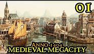 Anno 1404 MEGACITY - The Beginning - HARD Difficulty HISTORY & IAAM Mod || City Builder Part 01