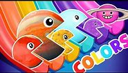 🎨Learn Colors with Slide and Hungry Planet!🪐 | Colors for Kids | Color Cartoon | Learning 🌈 Colors