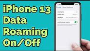 Data Roaming iPhone 13 - How to Turn On/Off