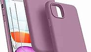 JTWIE [5 in 1 for iPhone 11 Case 6.1 inch, with 2 Pack Screen Protector + 2 Pack Camera Lens Protector, Liquid Silicone Slim Shockproof Protective Phone Case [Microfiber Lining]… (Lilac Purple)