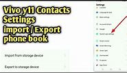 How to import & Export Contacts in Vivo Y11 | All vivo phone book Settings | 2020