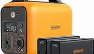 Runhood Portable Power Station Rallye 600, 648Wh Hot Swappable&Replacebale Battery, Full Power in Seconds, 2X600W(Peak 1200) Pure Sine Wave AC Outlet Modular Solar Generator for Camping/RVs/Home Use