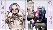 Harley Quinn Makeup Tutorial from the new Suicide Squad movie & Joker Fan Art