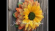 Burlap Sunflower Wreath Tutorial / Easy Front Door Wreath