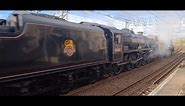 black 5s 44871 and 45407 passing Paisley Gilmour street and departing Glasgow central 15/4/24