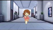 anime girl walking bl