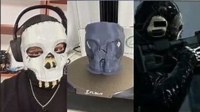 Ghost mask CODMW 3D Printed with eSUN PLA+ #3dprinting #3dprint #3dprinter #cod #codmw #ghost