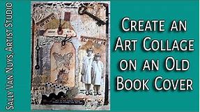 Create a Vintage Art Collage on an Old Book Cover