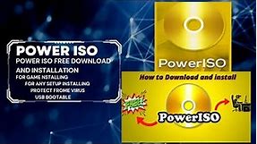 How to download and install Power ISO || Power iso install windows 10