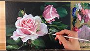How to Paint Roses / Acrylic Painting / Correa Art