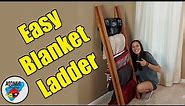 Easy DIY Blanket Ladder - Cheap Wood Storage Rack of Simplicity for Quilts