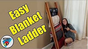 Easy DIY Blanket Ladder - Cheap Wood Storage Rack of Simplicity for Quilts