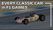 EVERY CLASSIC CAR in F1 Games | 1997 - 2023