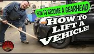 How to safely lift any vehicle with a hydraulic floor jack! Unibody/body on frame vehicles shown!