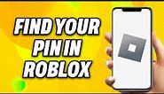 How To Find Your Pin in Roblox (2024) - Easy Fix